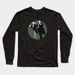 Laurel and Hardy - Sage Green Long Sleeve T-Shirt